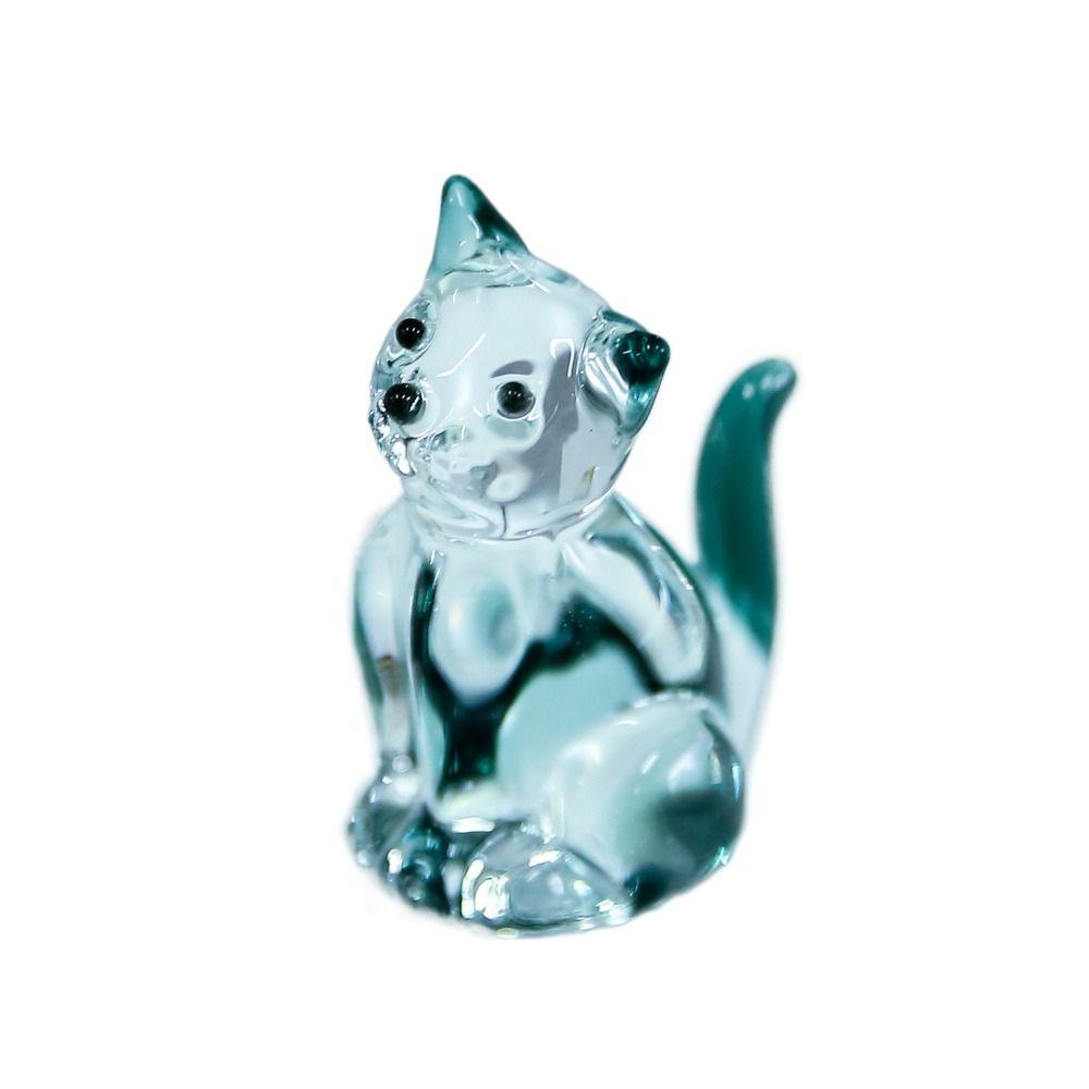 Симпатичное украшение из кристаллов для кошек, прозрачная статуэтка кошки, креативная статуэтка кошки, домашний декор