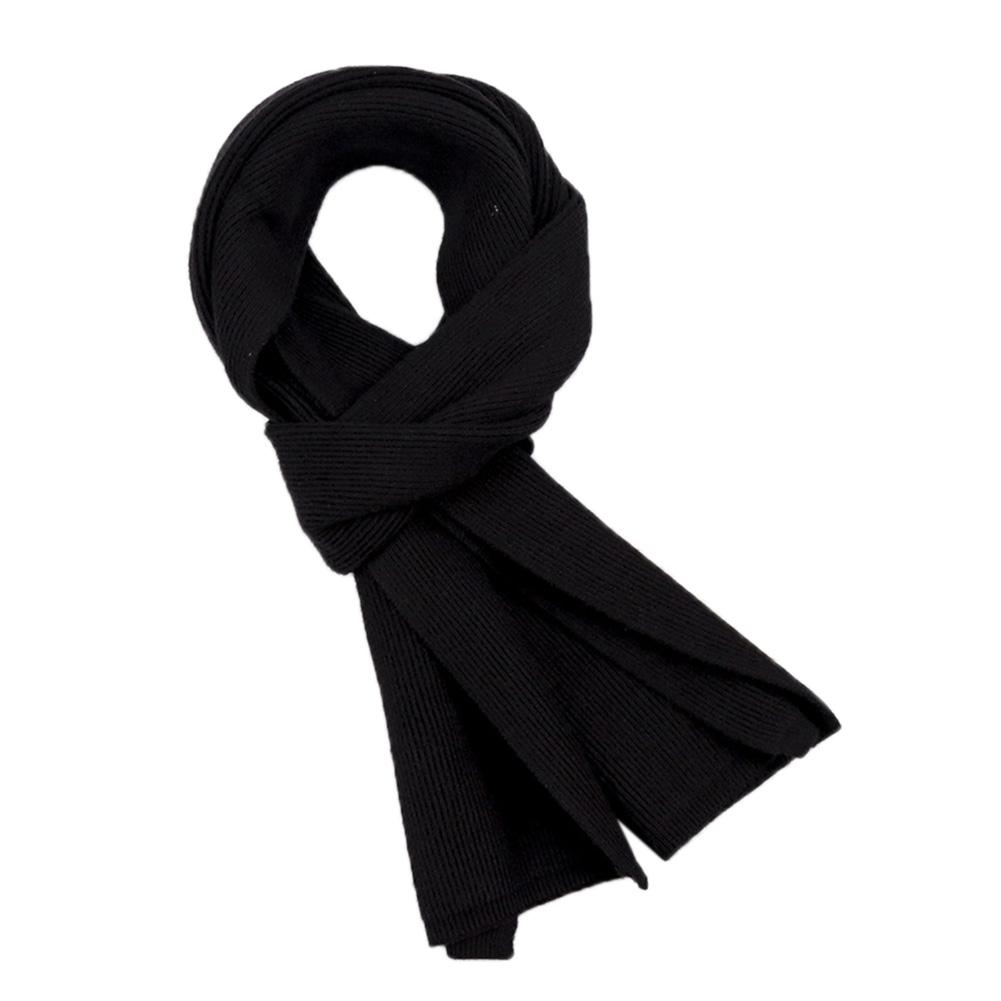 Double-side Pure Color Water Ripple Knitted Unisex Scarf Warm Soft Scarf