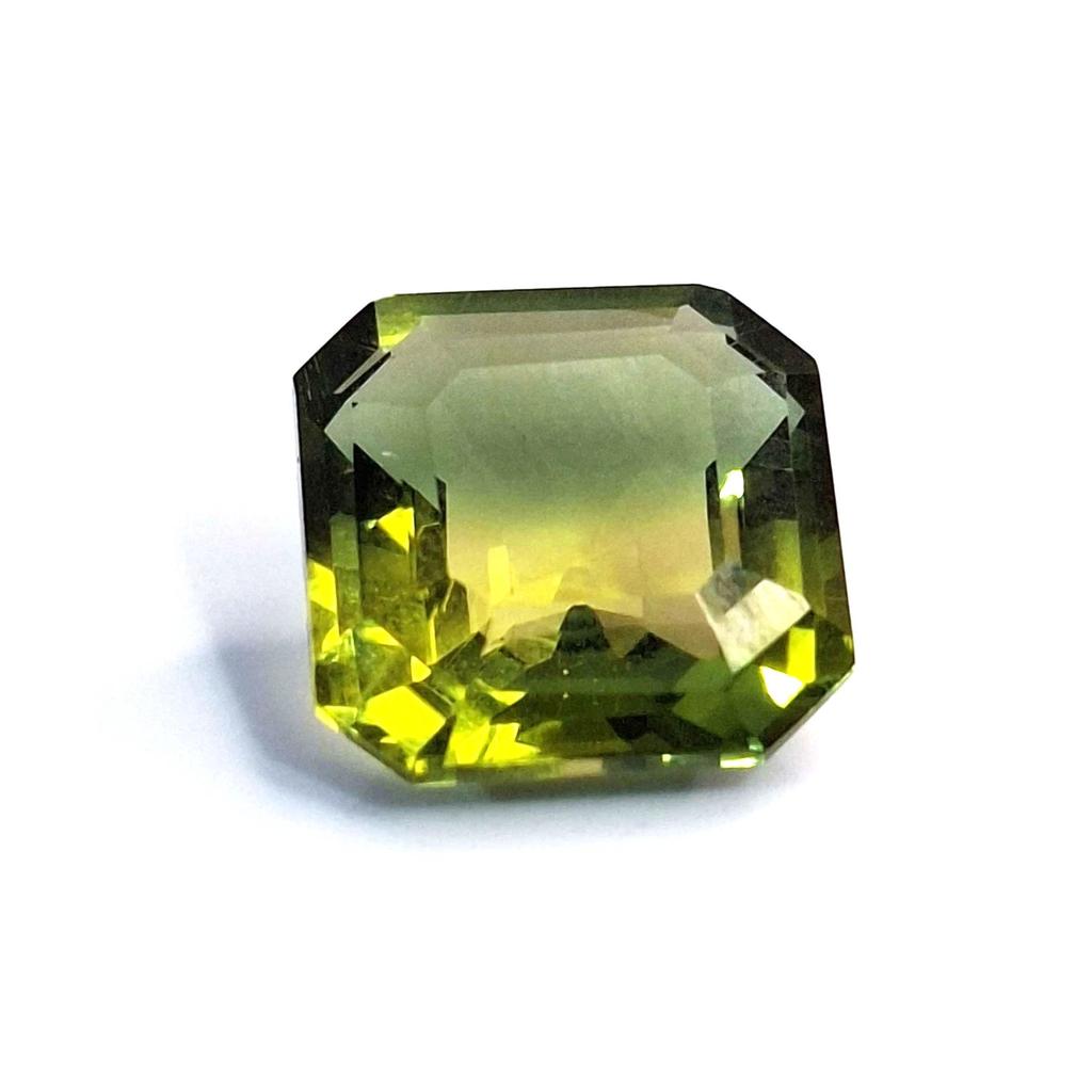 Beautiful Natural Bi-Color Ametrine 6-8 Ct Asscher Cut Certified Loose Gemstone