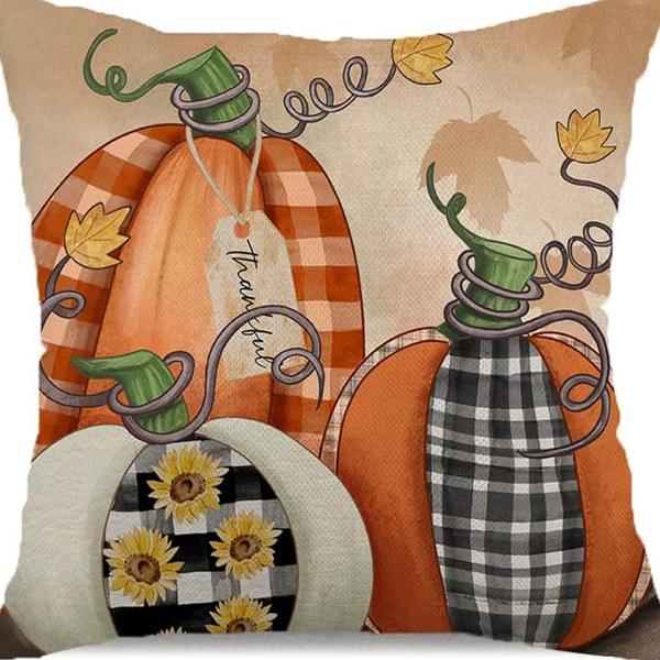Урожай Осень Новый Кленовый Лист Тыква Наволочка Дом Спальня Диван Принт Подушка