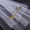 White Bride To Be Veil with Comb Wedding Bridal Shower Decoration Bachelorette Party Hen Night Supplies Bride Hair Accessories
