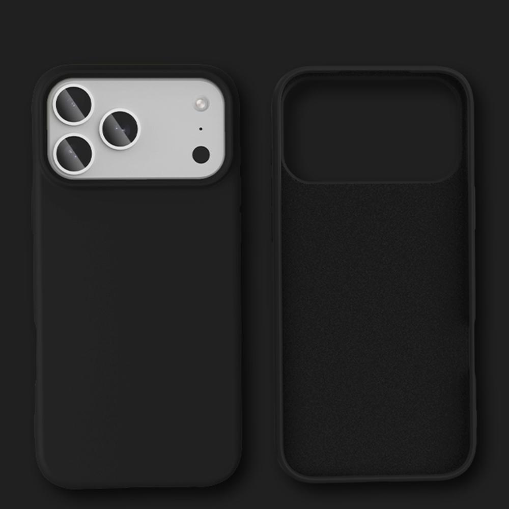 Ударопрочный Мягкий Чехол из Жидкого Силикона для iPhone 17 Air 16 16E 15 14 13 12 11 Pro Max Plus Защитная Крышка с Ощущением Кожи