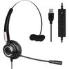 Computer USB Headset, Call Center Earphone with Microphone Noise Cancelling, Wired Business Headphone for Skype/PC/Laptop/Mac