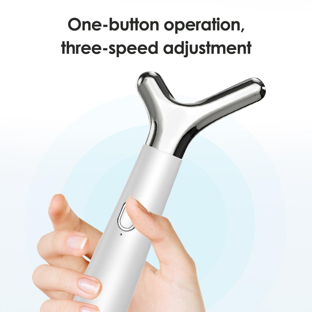 Y-shaped Face Slimming Device Electric Neck Beauty Instrument Skin Rejuvenate V Face Vibration Massager for Promote Absorption