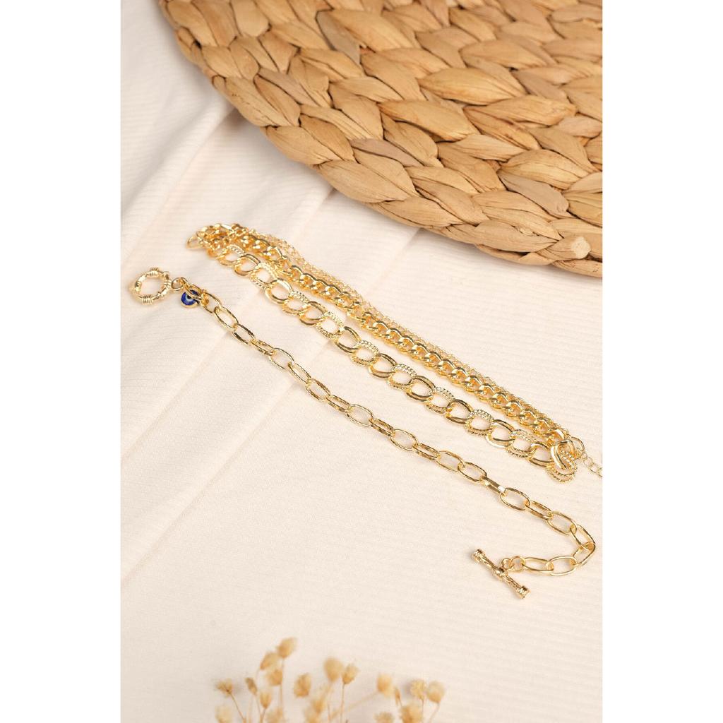 Женский позолоченный однотонный браслет