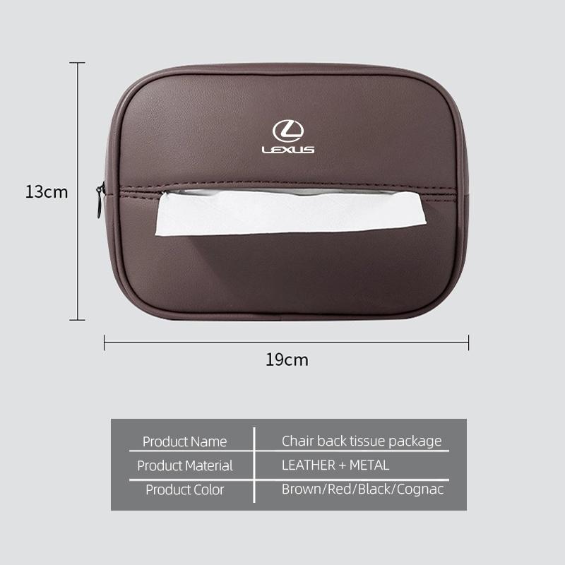 2026 Hot Interior Stickers Car Seatback Organizer Tissue Box Napkin Holder Paper Case Accessories For Lexus IS250 IS200 ES350 GS