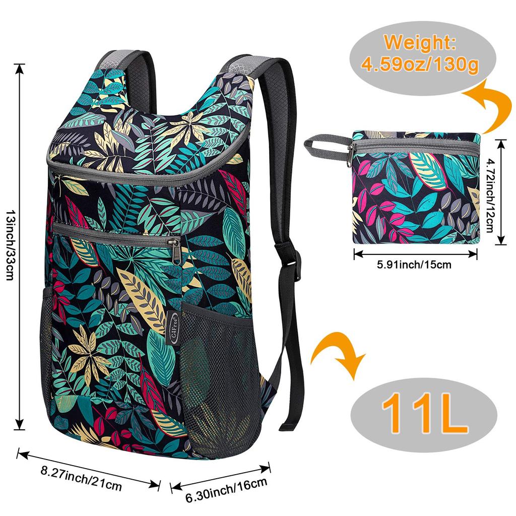 Foldable Backpack 11L Attack Pack Pocketable Backpack Lightweight Waterproof Sports Bag for Kids Travel Mountaineering Compact Outdoor [G4Free]