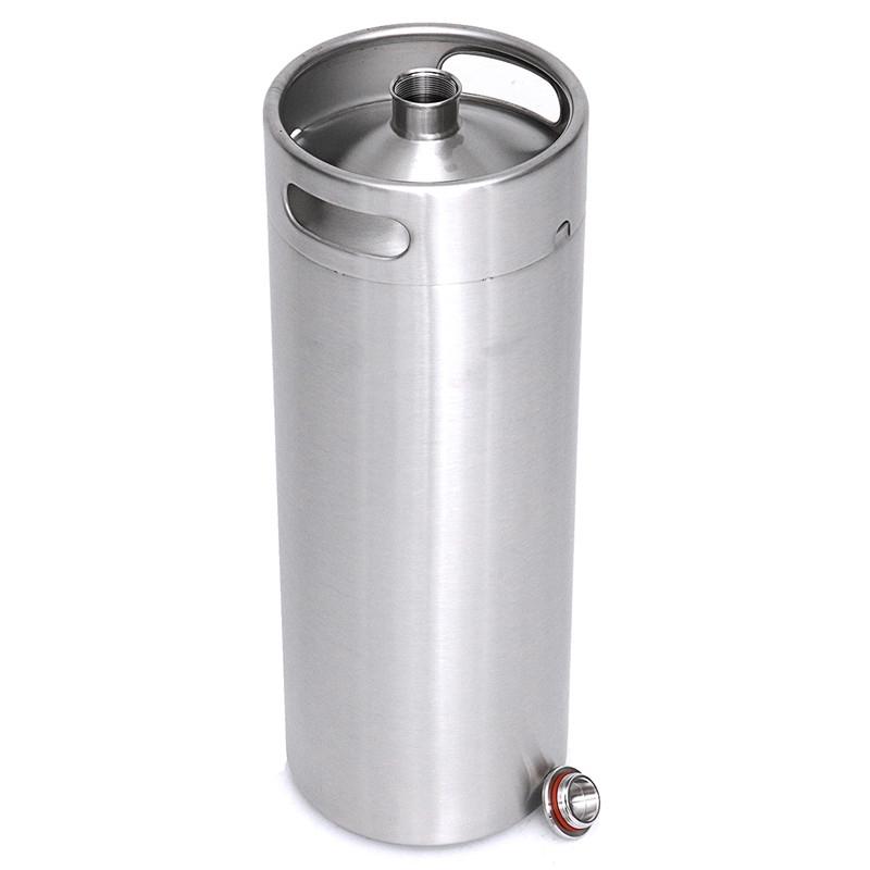 10L 304 Pressurized Growler Portable Beer Bottle Home Brewing Beer Making Tool Stainless Steel Mini Beer Keg Homebrew