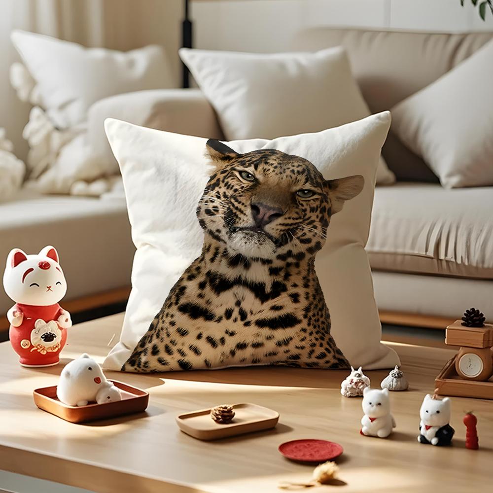 Чехол для подушки с леопардовым принтом, шелковистый короткий плюш, скрытая молния, пылезащитный чехол для диванной подушки, для домашнего декора