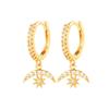 Серьги-гвоздики из серебра 925 пробы с белым кристаллом, золотые серьги для женщин, роскошные серьги с подвесками в виде капли воды/сердца/цветка, тонкие ювелирные изделия