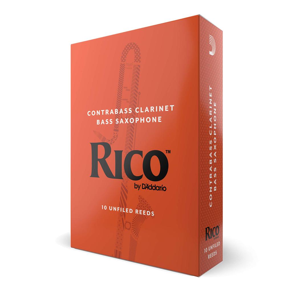 D'Addario WoodWinds RICO RFA1030 Reeds for Contrabass Clarinet [Hardness: 3.0], Pack of 10