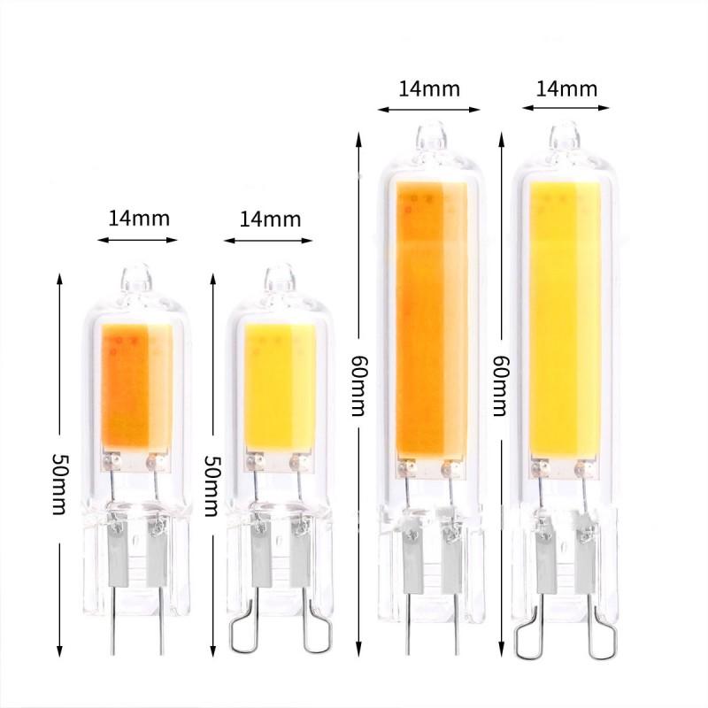 Super Bright G9 G4 LED Light Bulb 7W 9W 12W15W 220V Glass Lamp Constant Power Light LED Lighting G9 COB Bulbs