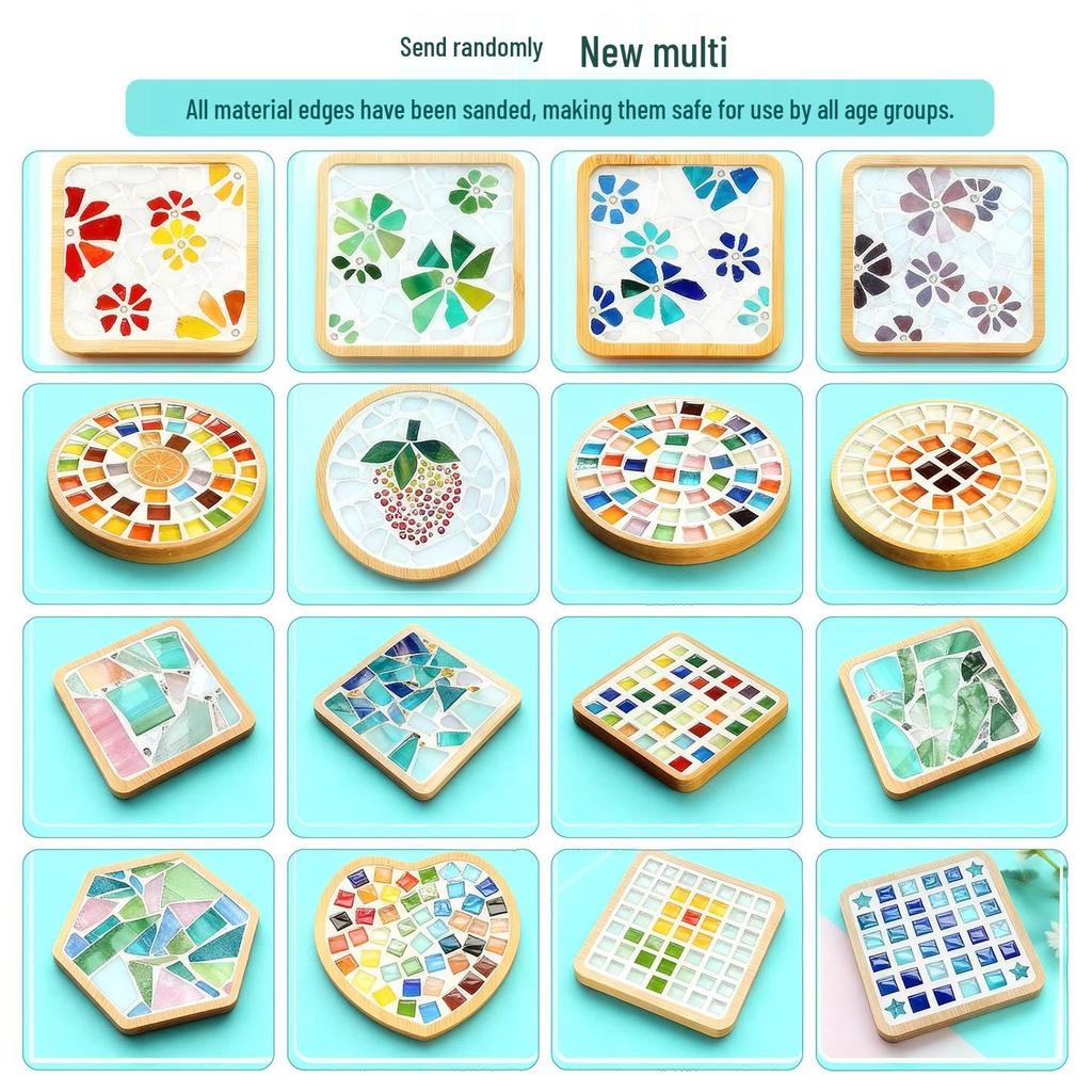 DIY Handmade Mosaic Coaster Kit for Students - Perfect for Kindergarten Activities and Halloween Crafting