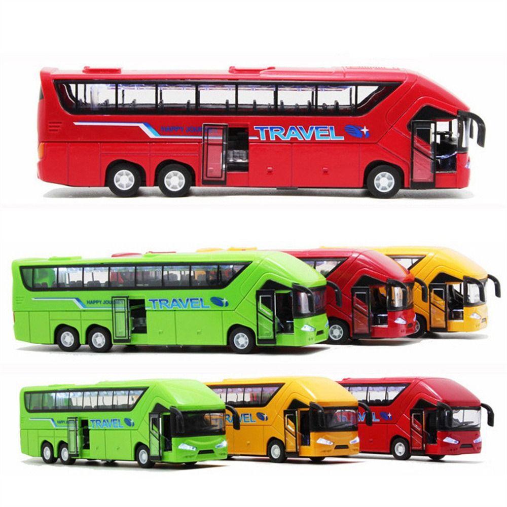 Music Car Bus Model Educational Toys Bus Toy Bus Model Car Toy Long-distance Bus Double Decker Bus