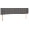 vidaXL Kopfteil mit Ohren Grau 183x16x78/88 cm Kunstleder