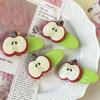 Cute Small Fresh Red Apple Hair Clip Duckbill Clip Sweet Girl Hairpin All-Match Bangs Side Clip Headwear Barrette Hair Accessory