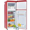 92L Double Door Refrigerator, 28L Freezer, 45dB, LED, Glass Shelves, Vegetable Compartment, Door Shelves, Kitchen, Living Room, Office, Red
