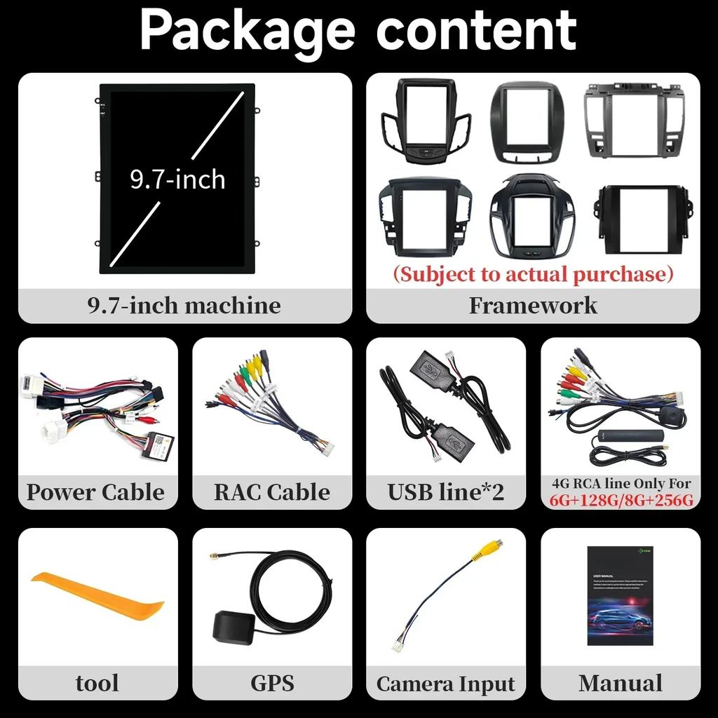 9,7-дюймовый Android 14 автомобильный радиоприемник для Ford Focus 3 Mk 3 2011-2019 Carplay 4G мультимедийные плееры GPS автомагнитола автомобильный монитор экран GPS