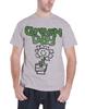 Футболка Green Day Винтажный Цветочный Горшок Логотип группы Kerplunk Мужская Серая