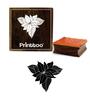Printtoo Crafting Square Brown Wooden Rubber Stamp Цветочный дизайн Craft Textile-2 x 2