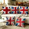 Винтажная наволочка с флагом Великобритании Union Jack, квадратная, двусторонняя, чехол для диванной подушки, для спальни, прикроватной подушки