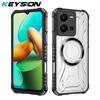 KEYSION Прозрачный магнитный чехол для VIVO Y35 4G Мягкий силикон+ПК Сверхпрочный противоударный чехол для телефона для VIVO Y22 Y22S