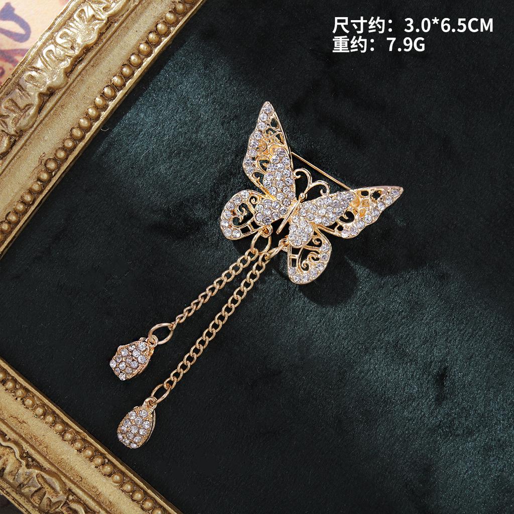 Niche High-End сплав горный хрусталь брошь пальто корсаж жемчужная булавка модная одежда аксессуары