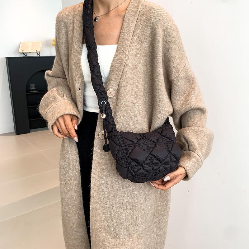 Niche Cloud Bag Crossbody Bag for Women New Puff Folded Down Bag Underarm Bag Lightweight Dumpling Bag