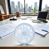 White Round Protractor 360 Degree, Plastic Full Circle Template, 16 Sizes Drawing Tool, Technical Drawing