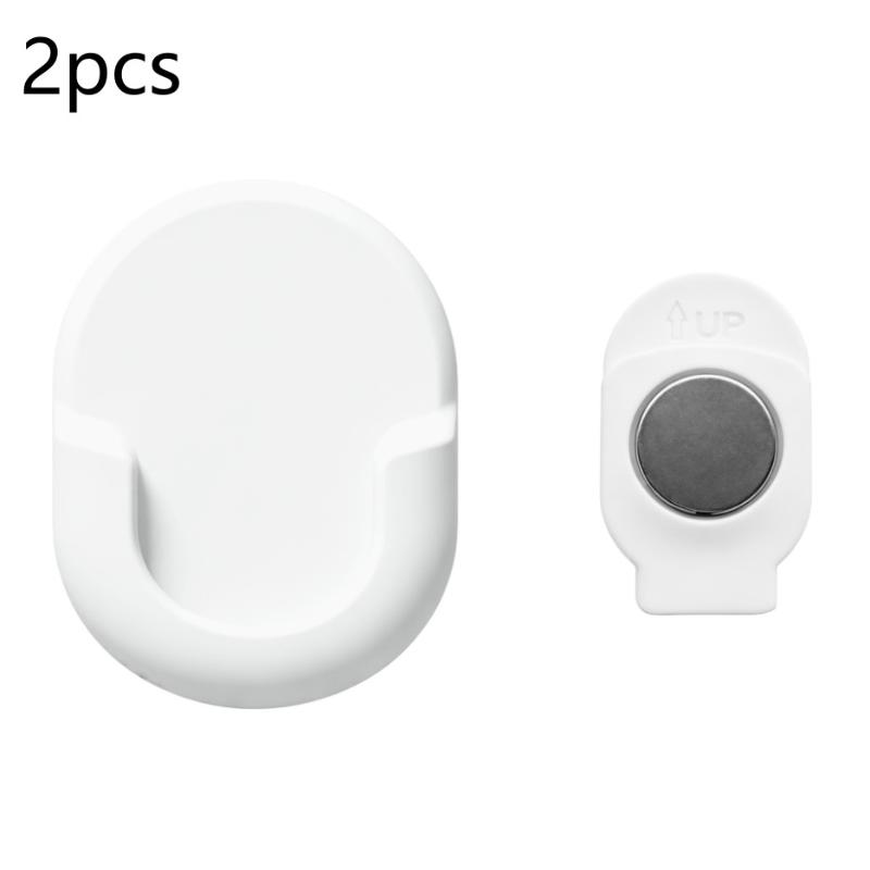 2Pcs No Drill Strong Magnetic Remote Control Holder Wall Mount Non-Slip TV AC Remote Organizer for Home Living Room Kitchen