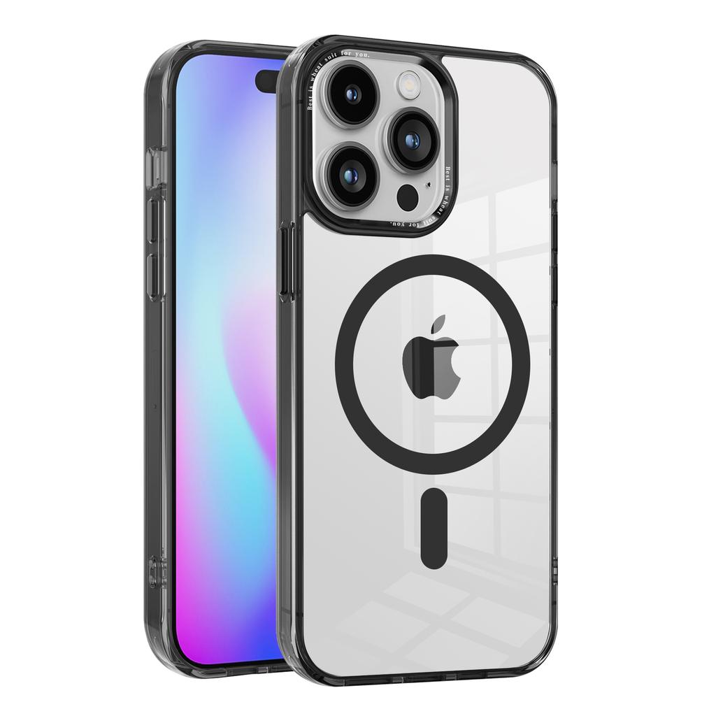 MagSafe Shockproof Magnetic Wireless Charging Case for iPhone 15Plus 15Pro Max/13 Pro Max/14 Pro Max/12 Pro Max Clear Silicone Phone Bumper Cover Case