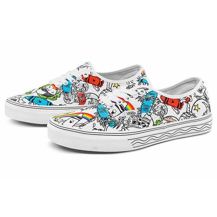 Vans Authentic Crayola DIY Sketch Your Way Unisex Sneakers White VN0A5KRDARE