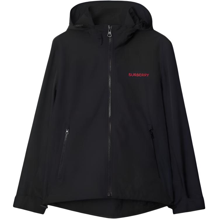 Burberry Мужские черные пуховики с капюшоном (Несъемный) Средний Прямой Крой 81040961