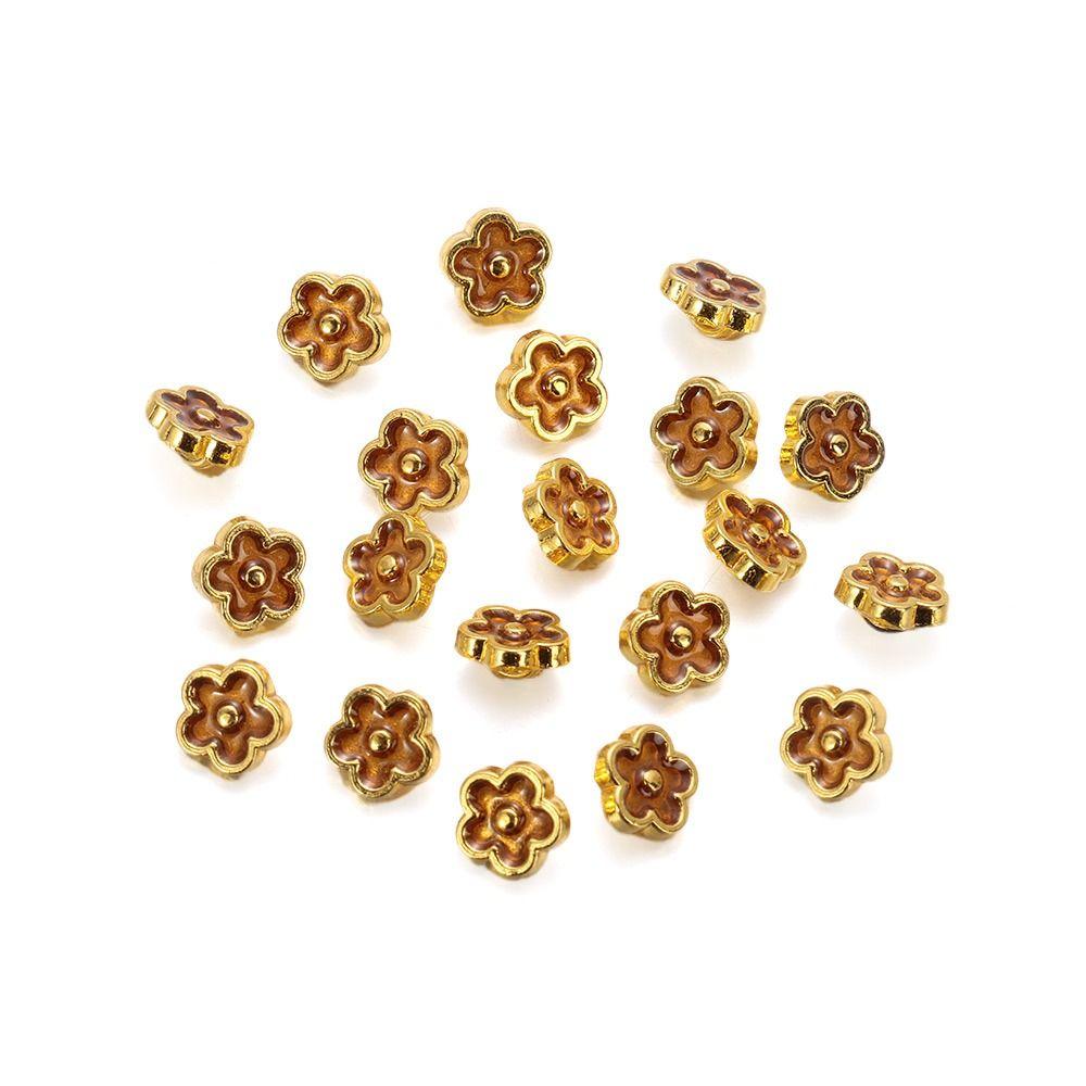 20pcs 5.5mm Flower Buckles Handmade DIY Doll Clothes New Stuffed Toys Accessories  1/6 Doll