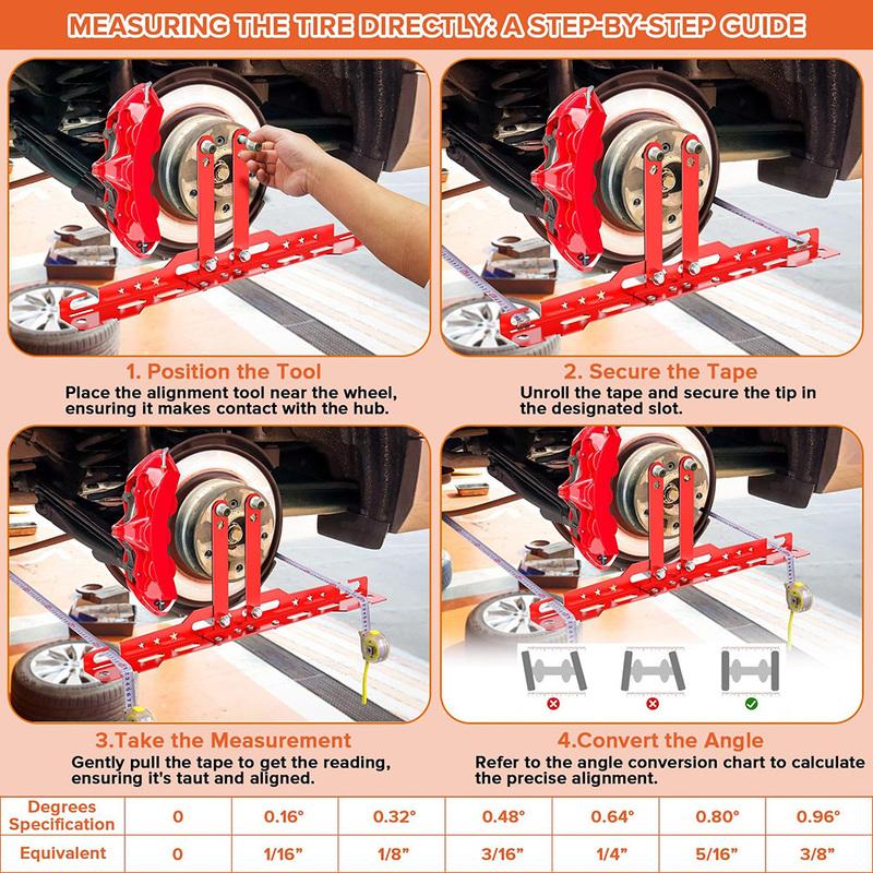 2pcs Heavy Duty Car Wheel Alignment Tool Plates Adjustable Automotive Wheel Leveling Aligner Toe Plates Wheel Balancing Supplies