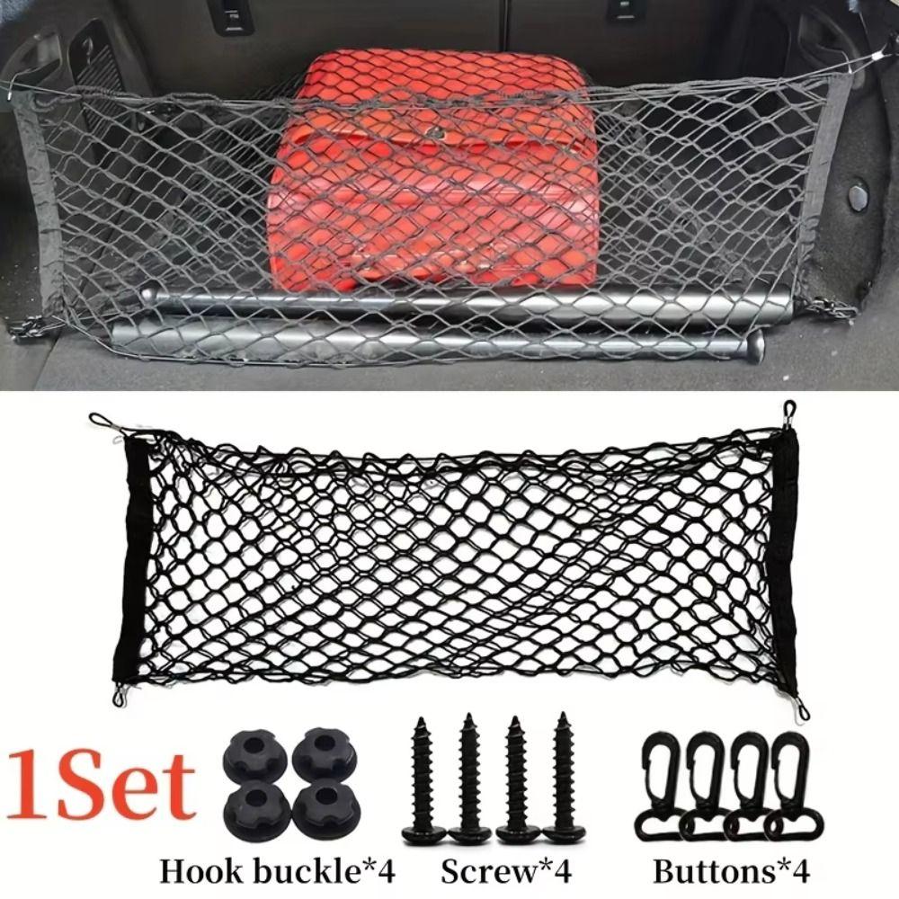 Universal Trunk Storage Net Double Layer Luggage Mesh Net Car Mesh Storage Bag Back Rear Seat