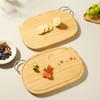 Разделочная доска для домашней кухни для нарезки овощей и фруктов Двусторонняя разделочная доска из бамбука пищевого класса с ручкой