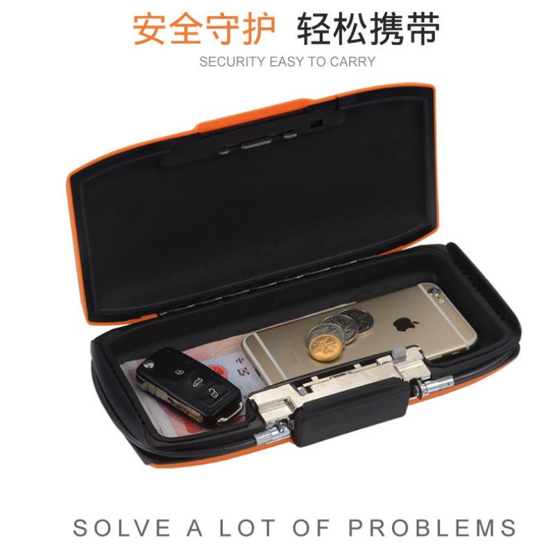 Портативный сейф с паролем Мини-сейф Безопасность Сейф Проволочный трос Фиксированный ящик для хранения ювелирных изделий Наличные карты Мобильный телефон