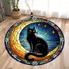 Tarot Cards of The Twelve Constellations Round Floor Mat  Non-Slip Play Rug Kids' Room Bedroom Living Space Decoration