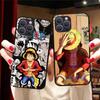 BW-2 Anime One Piece Soft Black Case for iPhone XR 14 15 11 12 13 6 7 8 X XS Pro Max Samsung S22 S23 S21 S24 FE Ultra S8 Plus