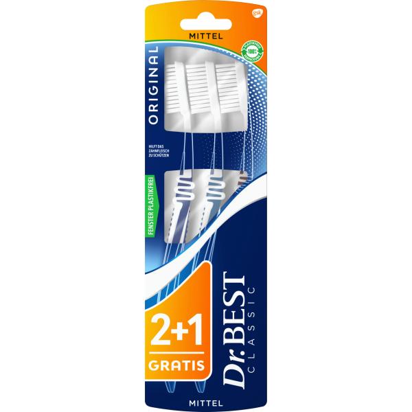 Dr. Best Doctor's Best Toothbrush Original Medium 2+1 3pcs