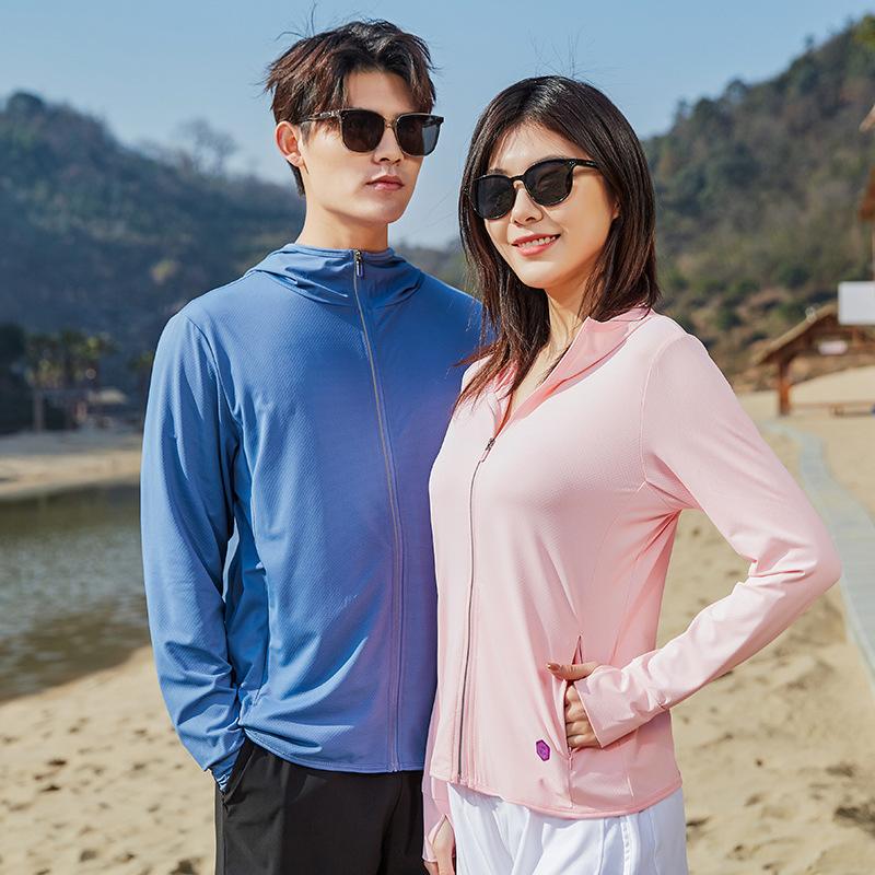 1011 Summer UPF10 + Sunscreen Clothing Men's Ice Silk Thin Breathable Outdoor Professional Fishing Sunscreen Clothing UV Protection