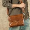 Retro Genuine Leather Single-shoulder Bag for Men, Simple and Casual Commuting Crossbody Bag