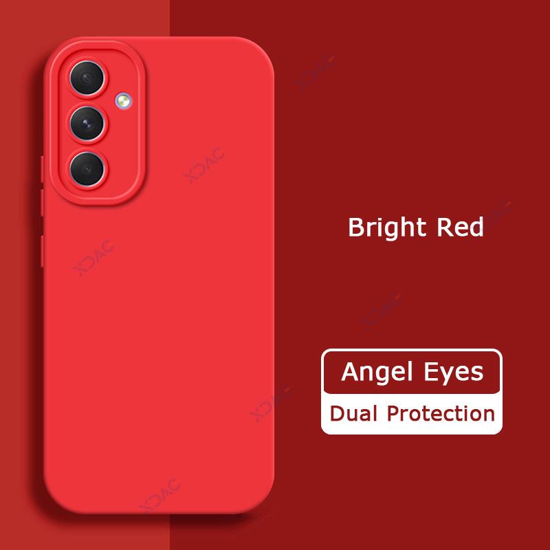 Роскошные квадратные жидкие силиконовые чехлы Angel Eyes для Samsung Galaxy A55 5G 360 защитный мягкий чехол для мобильного телефона SamsungA55 Coque