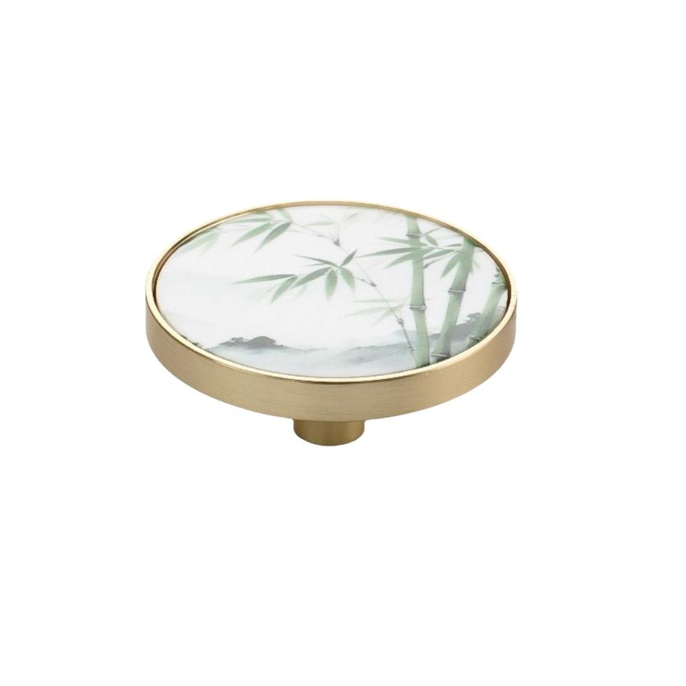 Gold Rim Cabinet Knobs Circular Shape Drawer Knobs Creative Door Knobs For Kitchen Cabinet