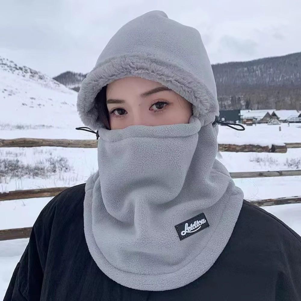 Plush Beanies Cap Windproof Hooded Face Mask New Ear Protection Hat  Outdoor