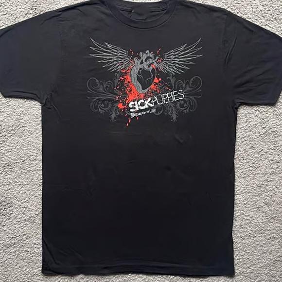 2000-е Годы Коллекция Группы Sick Puppies Подарок Черная Все Размеры Футболка HH160 Унисекс Футболка