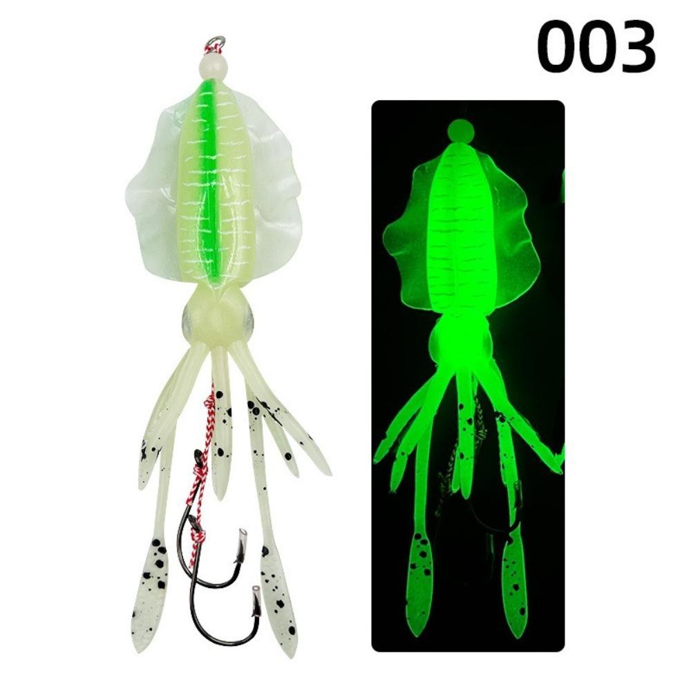 Soft Rubber Rubber Squid Skirts 10CM/15CM Double Hook Lures Octopus Fishing Lures  Trolling Fishing