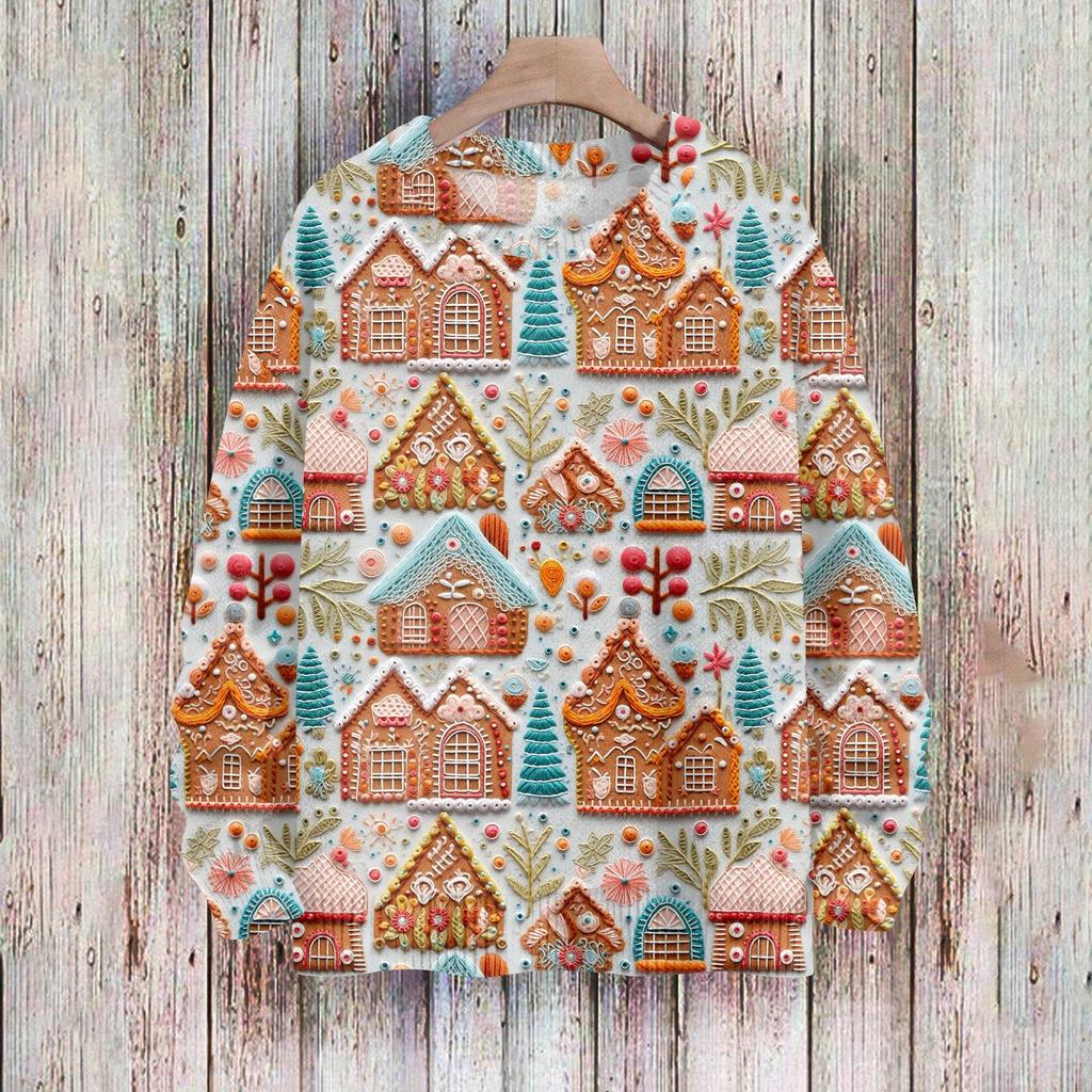 Christmas Sweatshirts For Women Knit Sweater Cute Shirt Fall Crewneck Pullover Tops