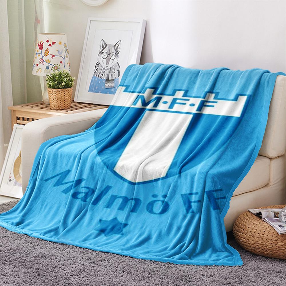 1Pc malmö ff Print Flannel Blanket, High quality Comfortable for All Seasons, Home Decor, Warmth and Comfort, Perfect for Christmas GiftS